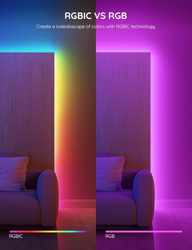 Govee 100ft RGBIC LED Strip Lights, Smart LED Lights - Image 3