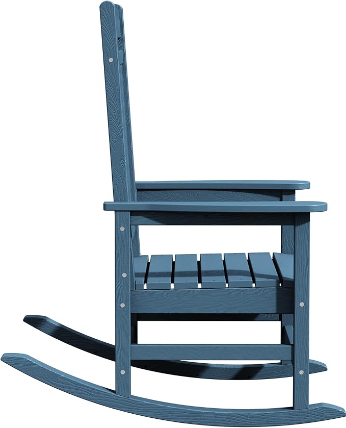 KINGYES Oversized Outdoor Rocking Chair Set of 4, High Density Polyethylene - Image 10