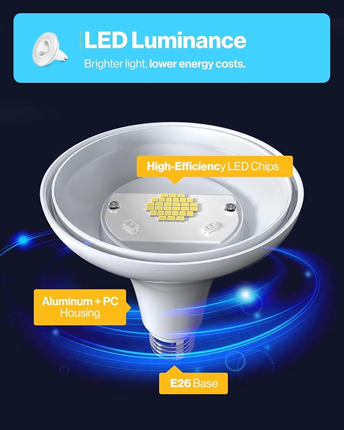 Sunco 30 Pack Outdoor Flood Light Bulb LED PAR38, Exterior Spotlight Bulbs - Image 3