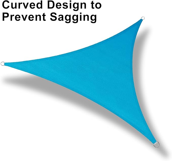 LOVE STORY Custom Size 11'x11'x11' Turquoise Blue Sun Shade Sail Triangle - Image 6