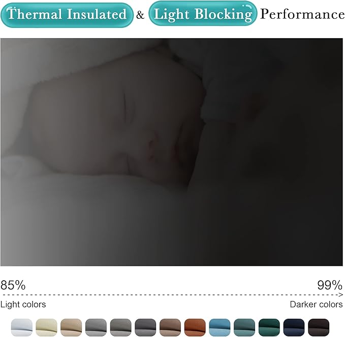 NICETOWN 2 Panels Patio Outdoor Curtains Waterproof, Thermal Insulated - Image 3
