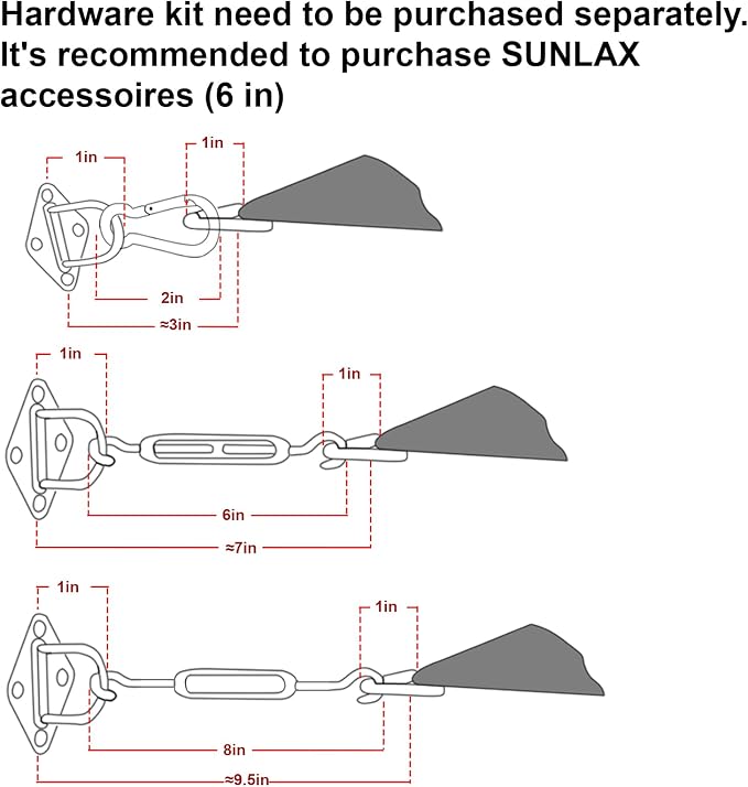SUNLAX Sun Shade Sail 13' x 18' Terra Red Rectangle Canopy Sail Shade Cover UV - Image 3
