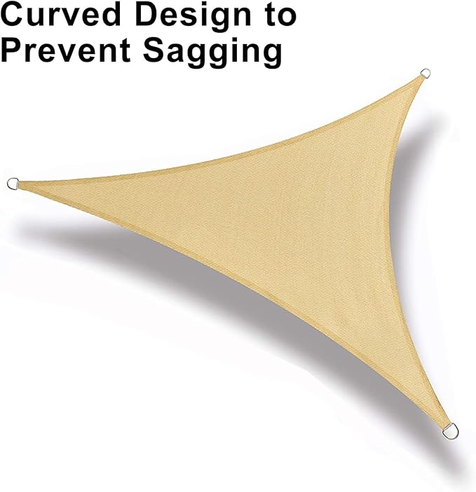 LOVE STORY Custom Size 15'x15'x21.2' Sand Sun Shade Sail Right Triangle - Image 6