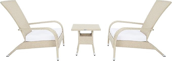 SAFAVIEH Outdoor Patio Furniture Collection Edna 3-Piece Lounge Set - Image 3