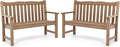 Stoog Outdoor Benches Set of 2, 2-Person Poly Lumber Garden Bench by Stoog