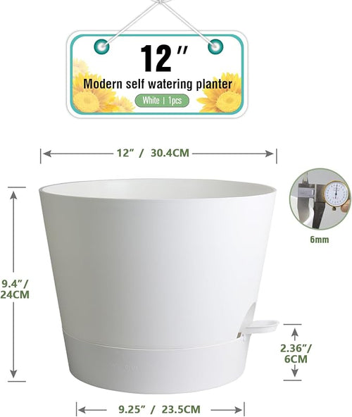12 inch Large Self Watering Pots - Image 2