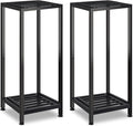 2-Pack Plant Stand Indoor Outdoor, Heavy Duty Wrought Iron Pedestal Stands by Lilybud--lily