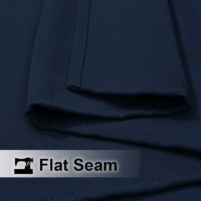 NICETOWN 2 Panels Navy Blue Outdoor Curtains - Image 6