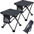 HASIKA Collapsible Stool Foot Rest 2 Pack Folding Stool Portable Outdoor by Hasika