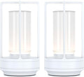 Portable Metal Table Lamp for Indoor/Outdoor, Rechargeable Cordless LED Lamp by HAPYGILightings