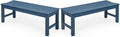 Stoog Outdoor Benches Set of 2, 2-Person Patio Dining Bench, Waterproof HIPS by Stoog