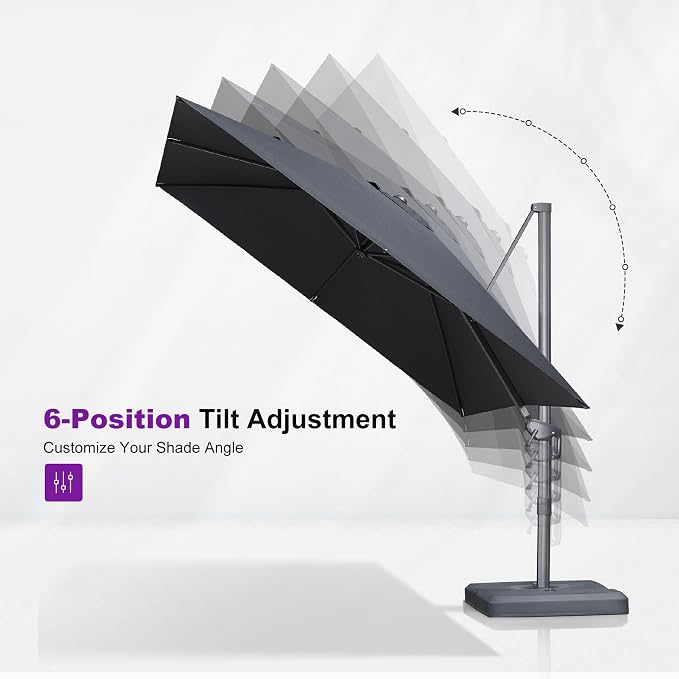 PURPLE LEAF 10 FT Cantilever Patio Umbrella - Image 7