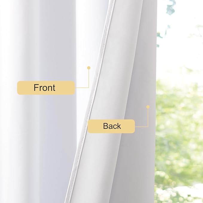 NICETOWN 100% Blackout Sliding Door Curtains 95 inches Long, Grommet Thermal - Image 6