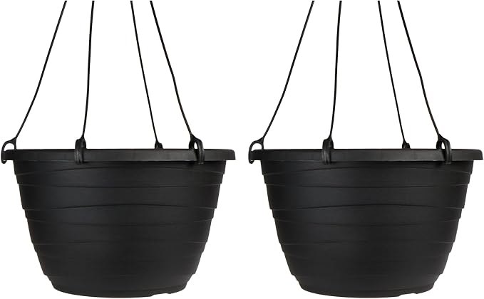 The HC Companies 11 Inch Wrapt Hanging Planters, Lightweight UV-Resistant by TheHCCompanies