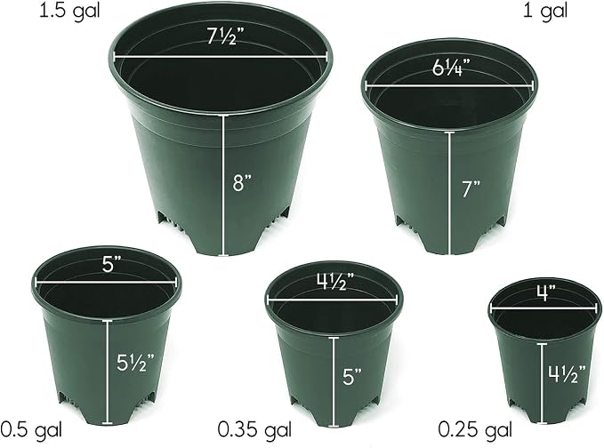 4 Inch Nursery Pot Green Plastic Planters - Image 5