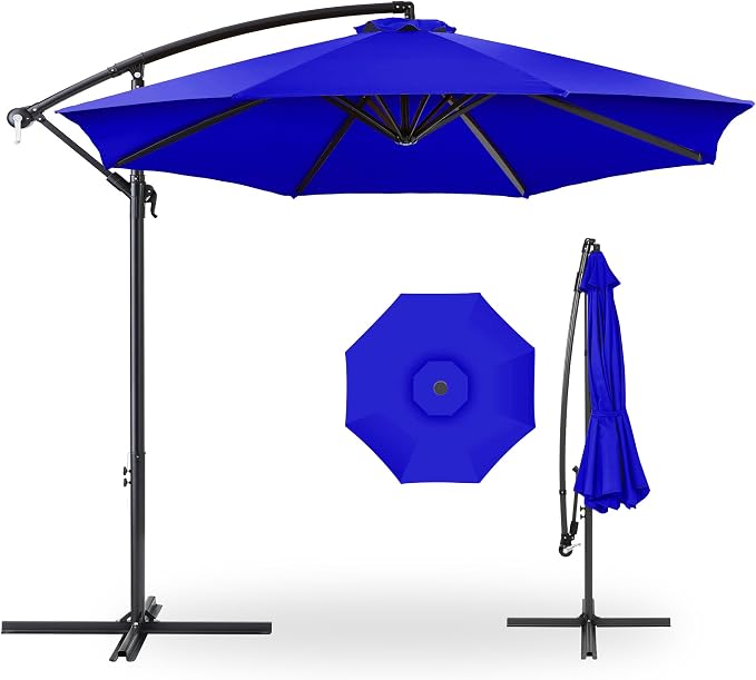 Best Choice Products 10ft Offset Cantilever Hanging Market Patio Umbrella by BestChoiceProducts