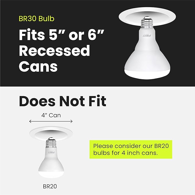 Feit Electric BR30 LED Light Bulbs, 100W Equivalent, E26 Standard Base - Image 8