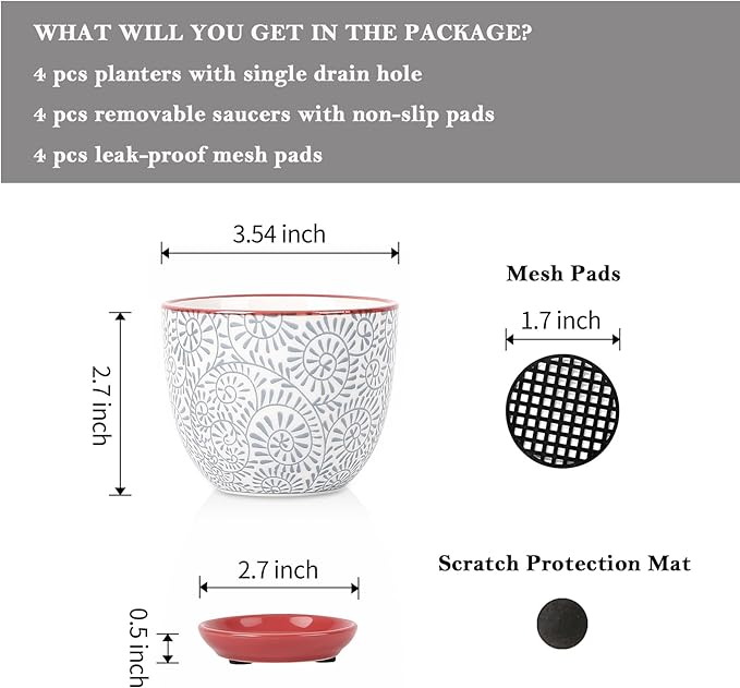 Selamica Ceramic Succulent Pots - Image 3