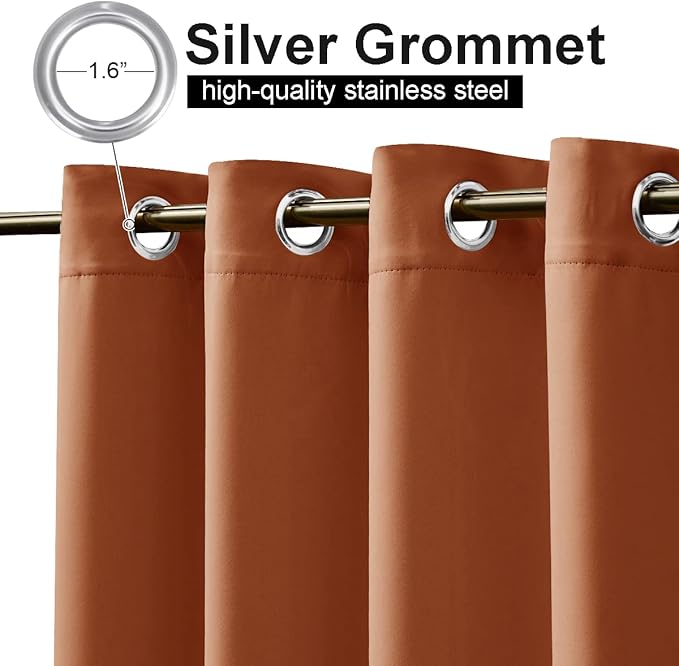 NICETOWN Outdoor Curtain for Patio Waterproof, Rustproof Grommet Thermal - Image 2
