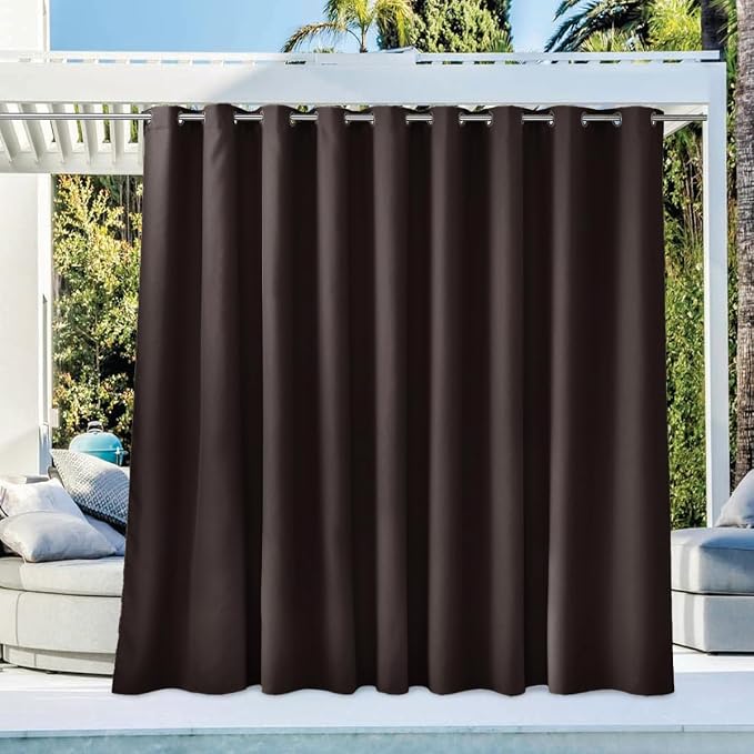 NICETOWN Outdoor Curtainch for Patio Waterproof 140 inch Wide, Rustproof by NICETOWN