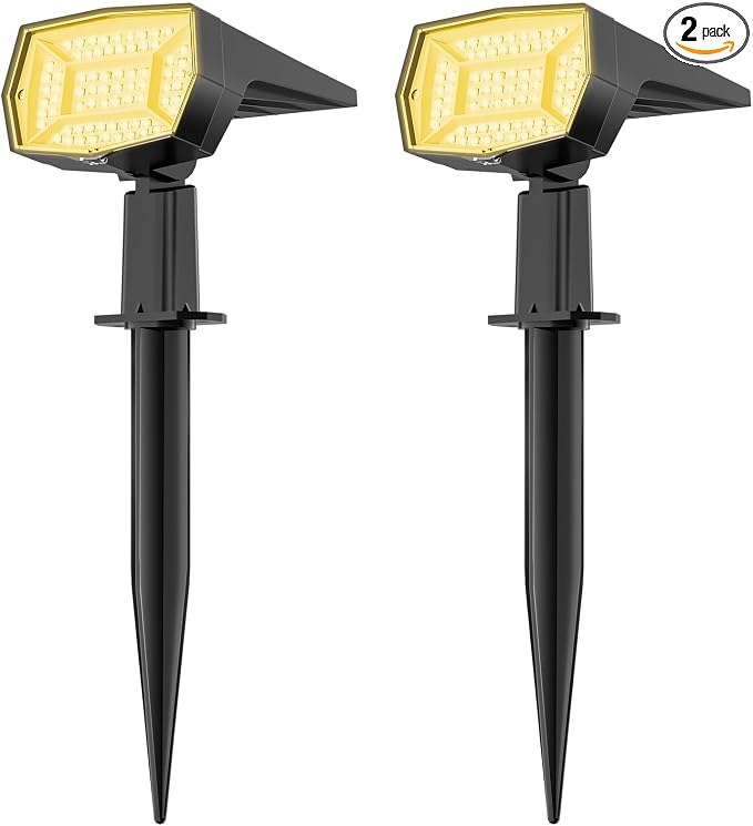 Fabrito 72 LEDs Solar Spot Lights Outdoor Waterproof, 3 Modes Landscape by Fabrito