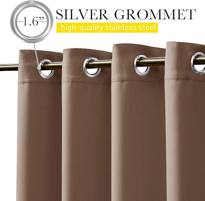 NICETOWN 2 Panels Weighted Blackout Curtains - Image 2