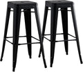 AC Pacific 30” Metal Backless Barstool Set of 2 – Country Rustic Style by ACPacific