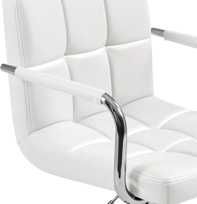 Yaheetech Bar Stools, PU Leather Adjustable Swivel Barstools, Hydraulic Kitchen - Image 7