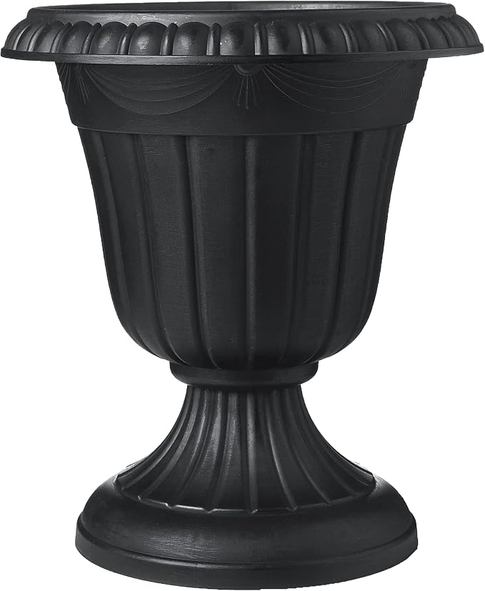 Arcadia Garden Products PL20BK Classic Traditional Plastic Urn Planter by Unknown
