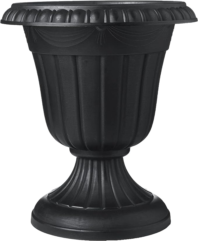 Arcadia Garden Products PL10BK Classic Traditional Plastic Urn Planter by Unknown
