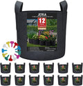 JERIA 12-Pack 15 Gallon Grow Bags, 300G Thickened Nonwoven Garden Pots by JERIA
