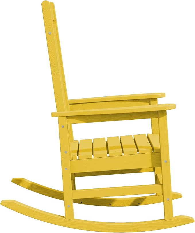 KINGYES Outdoor Rocking Chair Set of 2, High Density Polyethylene Patio Rocking - Image 10
