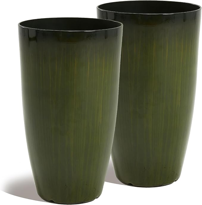Worth Garden 23.5" H. Large Plastic Planters by WORTH