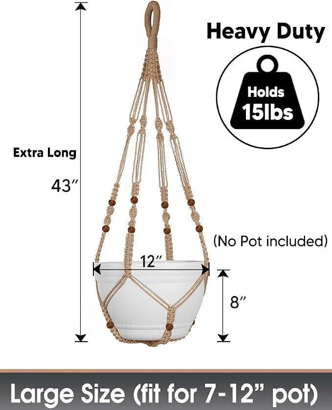 43 Inches Macrame Planter Hanger Large - Image 5