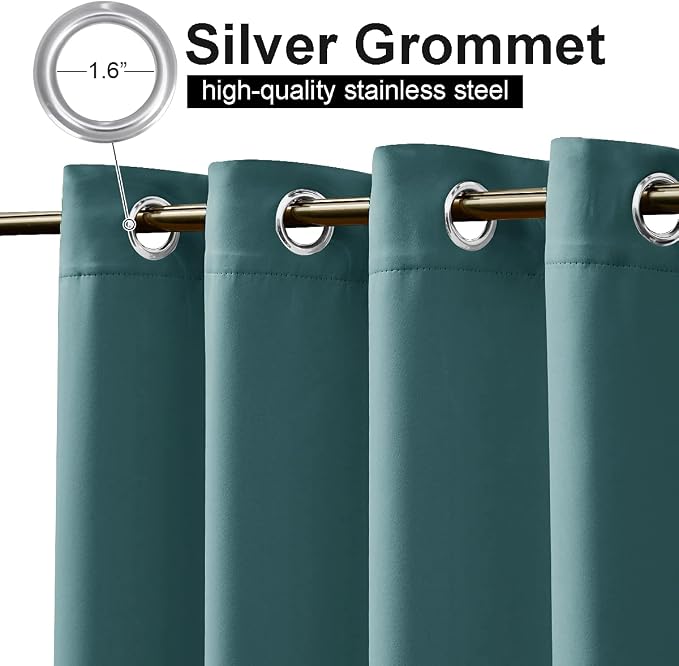NICETOWN 2 Panels Weighted Outdoor Curtains - Image 2