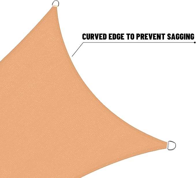 SUNNY GUARD Custom Size 8'x18' Peach Fuzz Sun Shade Sail Rectangle UV Block - Image 7