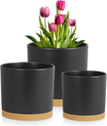 8/7/6 inch Flower Pots, 3 Pack Cylinder Plant Pots by Meowell