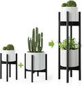 MUDEELA 2 Pack Indoor Plant Stands, 2 Tier Tall Plant Stand 30 inches, Mid by MUDEELA