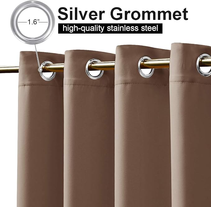NICETOWN Outdoor Patio Curtain Windproof and Waterproof, Grommet Top & Bottom - Image 2