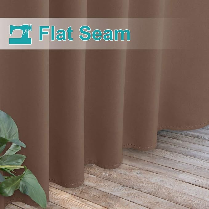 NICETOWN 2 Panels Privacy Outdoor Curtainss Weighted - Image 7