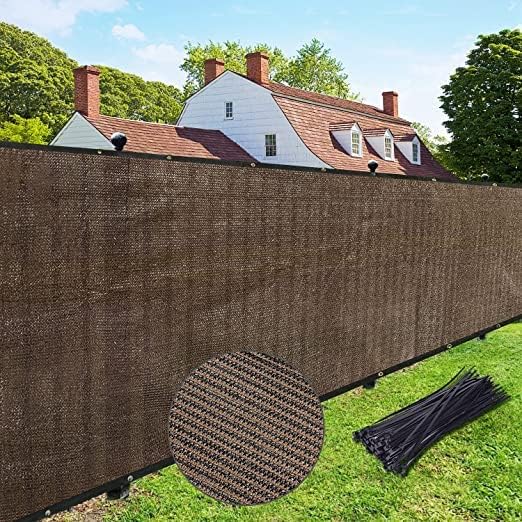 UPGRADE Privacy Fence Screen 3'x43' Brown Outdoor 90% Visibility Blockage 170 by UPGRADE