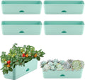 6 Pack Rectangle Planter 16x4.4 Inch Window Boxes Planters Rectangular Large by KvyusFlourish