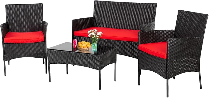 PayLessHere Outdoor Furniture Set 4Pc Modular Patio Furniture Set Water by PayLessHere