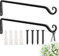 FEED GARDEN 15 Inch 2 Pack Hand-Forged Hanging Plant Bracket Heavy Duty Metal by FEEDGARDEN