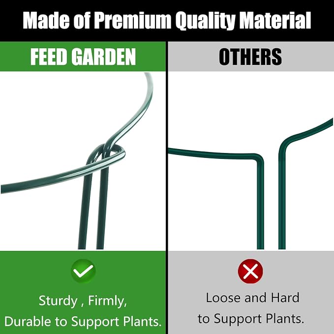 FEED GARDEN 8 Pack Plant Support Stakes, Peony Cages and Supports, Metal Garden - Image 4