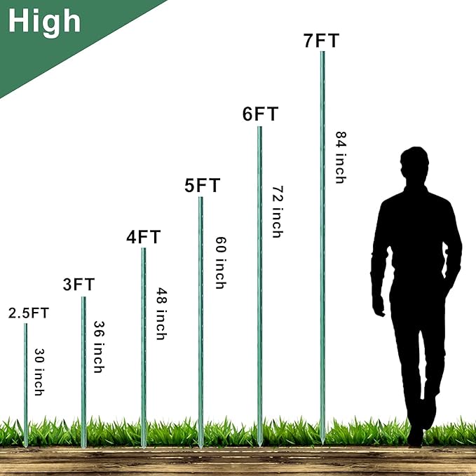 WAENLIR Garden Stakes 36 inch 3ft Sturdy Tomato Stakes, Plant Stakes - Image 2