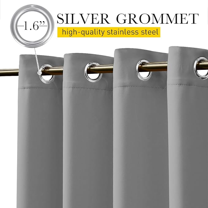 NICETOWN 2 Panels Weighted Outdoor Curtains - Image 5