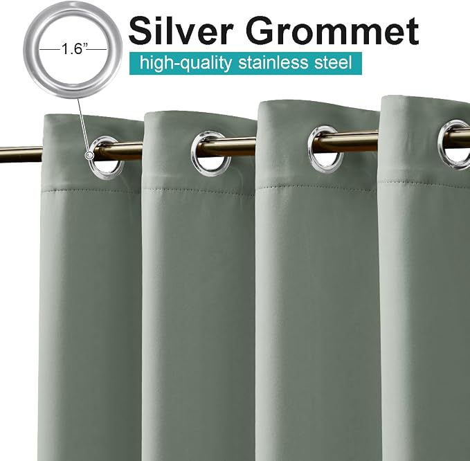 NICETOWN Outdoor Curtainch for Patio Waterproof 100 inch Wide, Thermal - Image 2