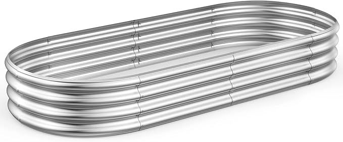 Galvanized Raised Garden Bed Kit 8ft Galvanized Planter Garden Boxes Outdoor by RaisedGardenBed