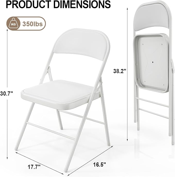 VINGLI 8 Pack Folding Chairs - Image 3